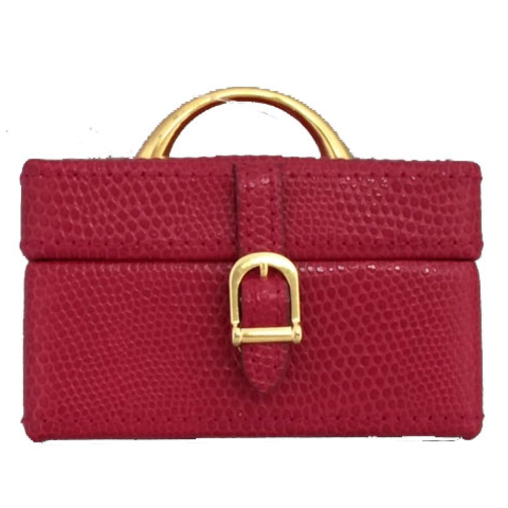 Fuchsia Miniature 3.5" Suitcase Jewelry Holder